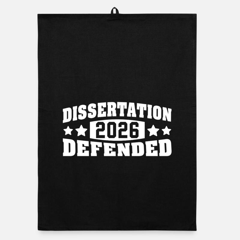 Dissertation verteidigt 2026 PhD EdD Doktorarbeit Organic Geschirrtuch