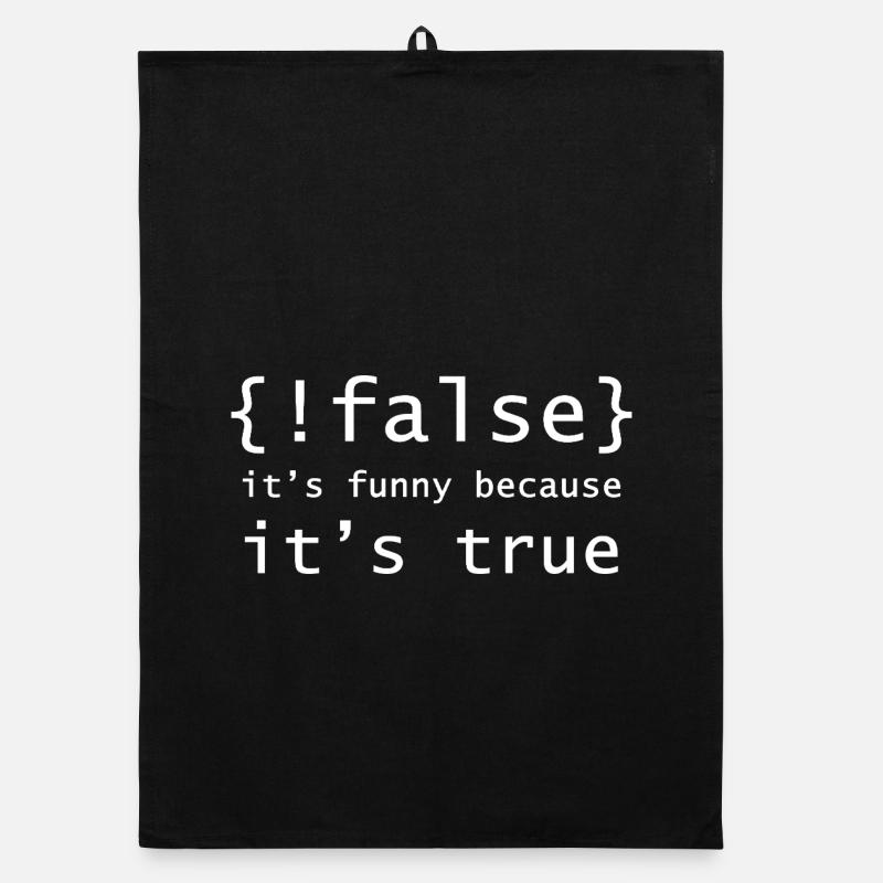 Boolean Pun: It's True Organic dish towel