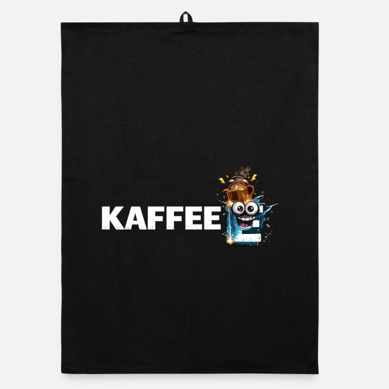 Mascotte du café Splash - Torchon bio - noir