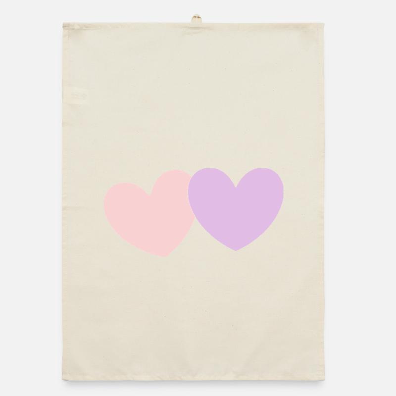 Heart pastel gift Valentine's Day Organic dish towel