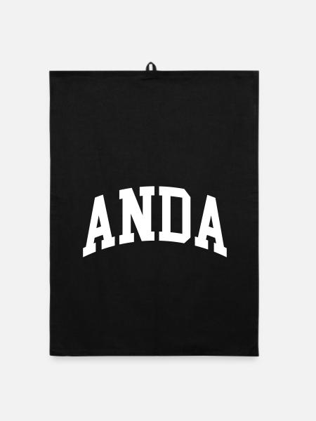 Anda - Torchon bio - noir - Devant