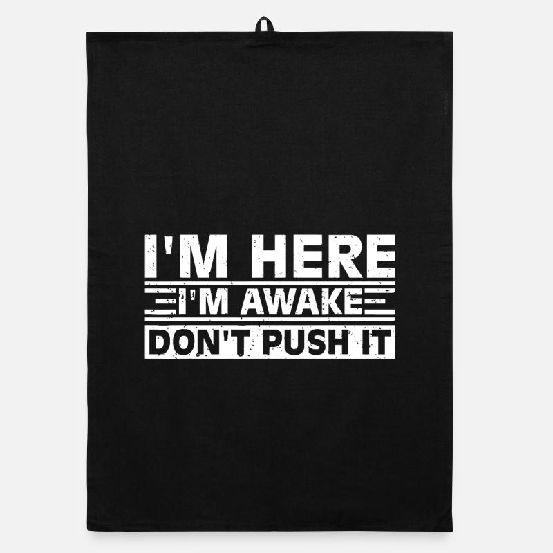 Slogan Awake Typographie Grasse Tee Torchon bio