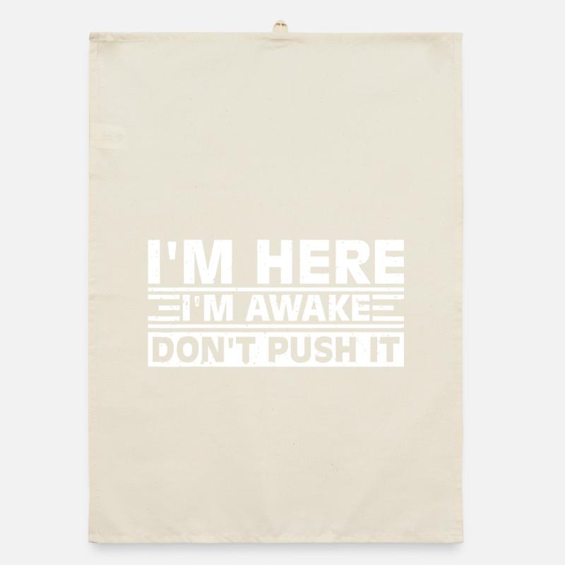 Awake Slogan Bold Typography Tee Organic dish towel