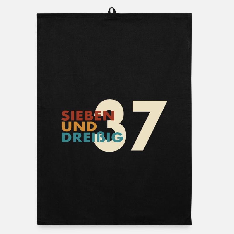 37. Geburtstag Geschenk Siebenunddreißig Retro Organic Geschirrtuch