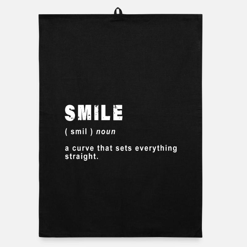 smile funny definition Organic dish towel