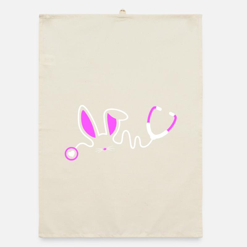 Fantaisie de lapin stéthoscope Torchon bio