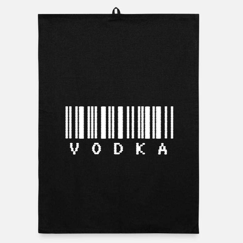 Vodka Barcode Typografie Organic Geschirrtuch