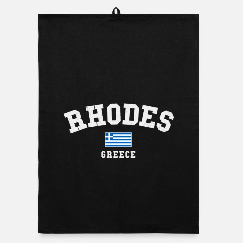 Drapeau de la Grèce de Rhodes Torchon bio