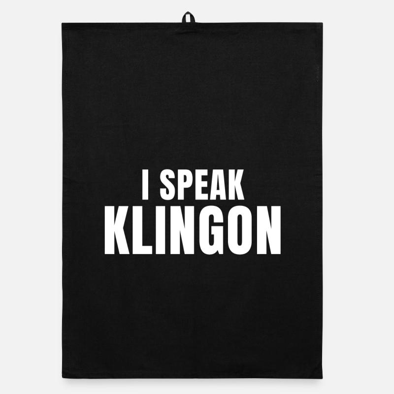 Klingon, cult series, comedy Organic dish towel