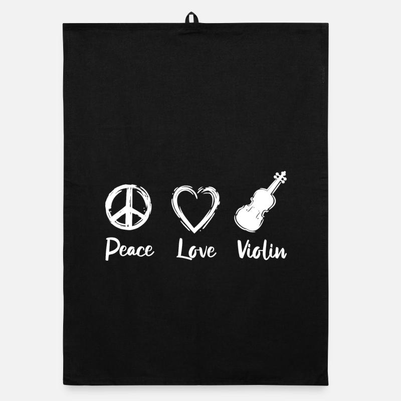 Paix Amour Violon Torchon bio