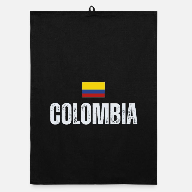 Drapeau de la Colombie, j’aime la Colombie Torchon bio