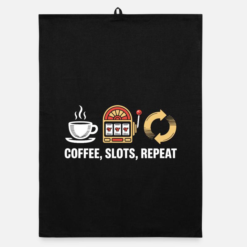 Coffee Slots Repeat Casino Gambling Organic dish towel