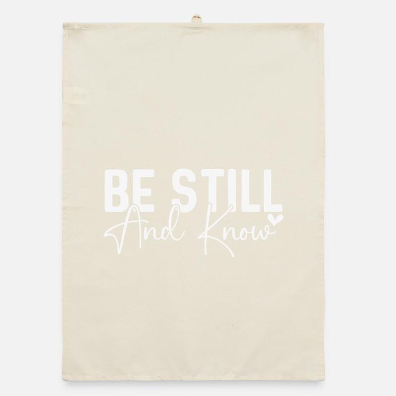 Be Still and Know Organic dish towel