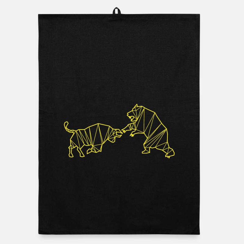 Bull vs Bear Stripe Organic dish towel