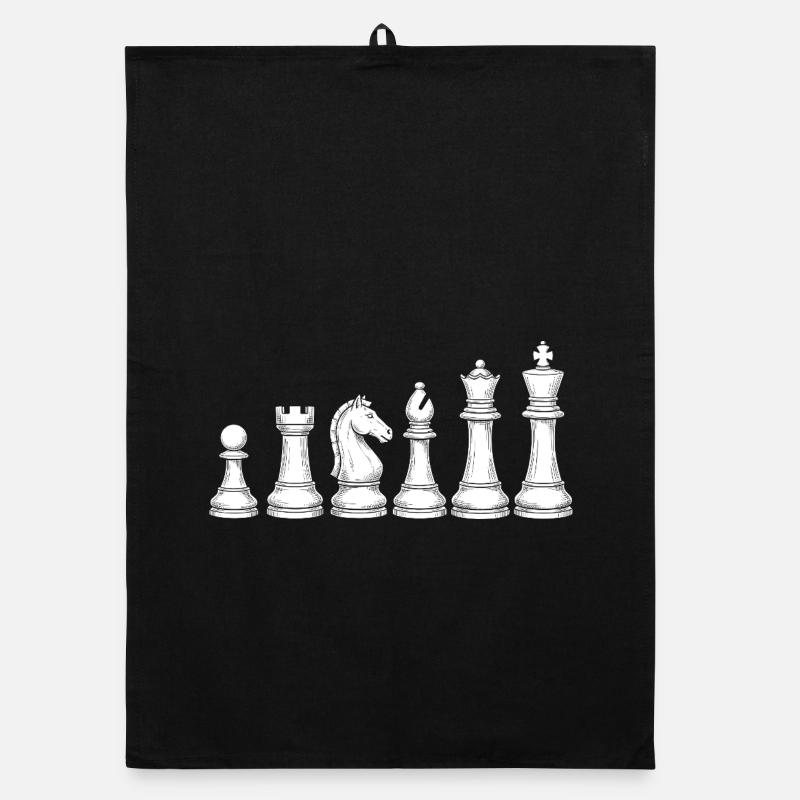 Ornamentaler Schach Springer – Design Organic Geschirrtuch