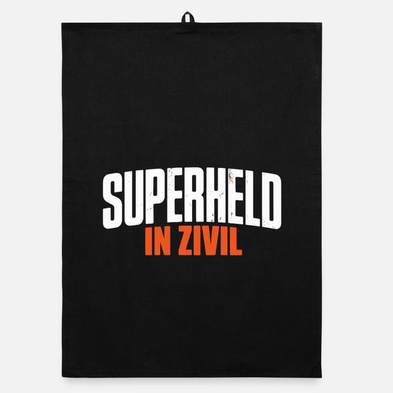 Superheld In Zivil Superhero Superhelden Kostüm Organic Geschirrtuch
