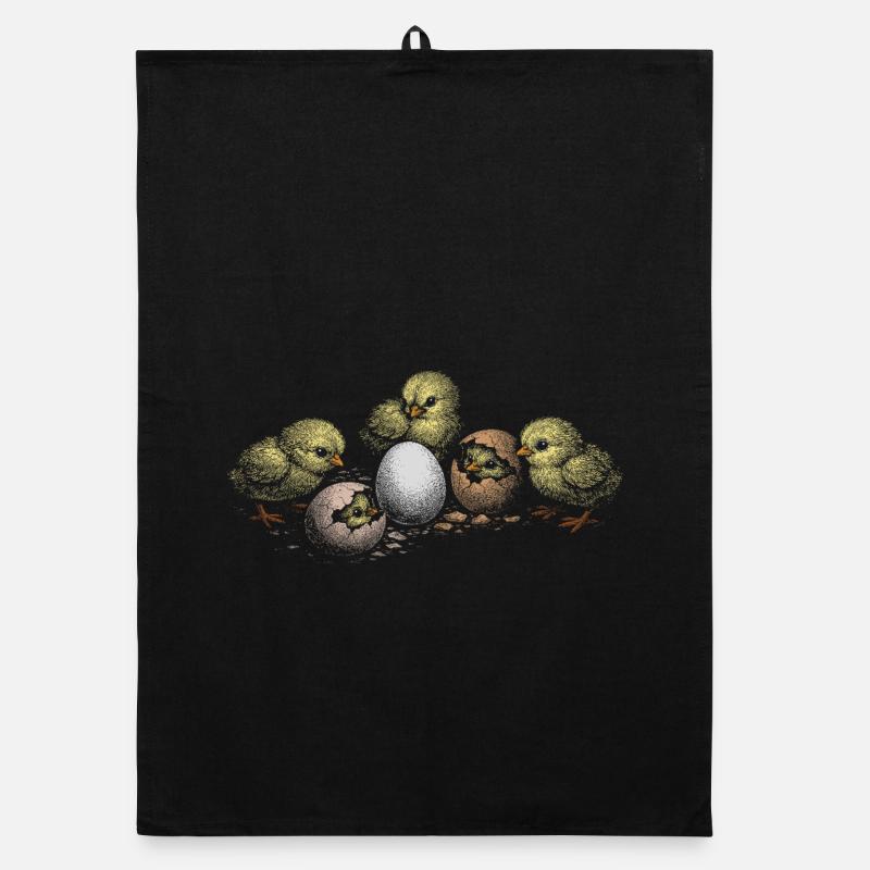 Chicken chicks Organic dish towel