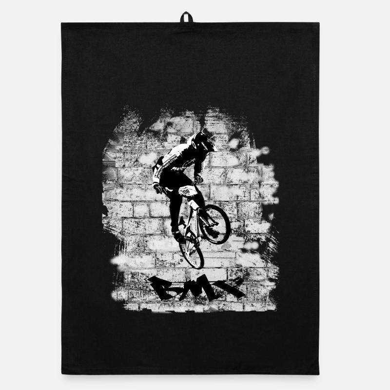 BMX Bike - Organic Geschirrtuch - Schwarz