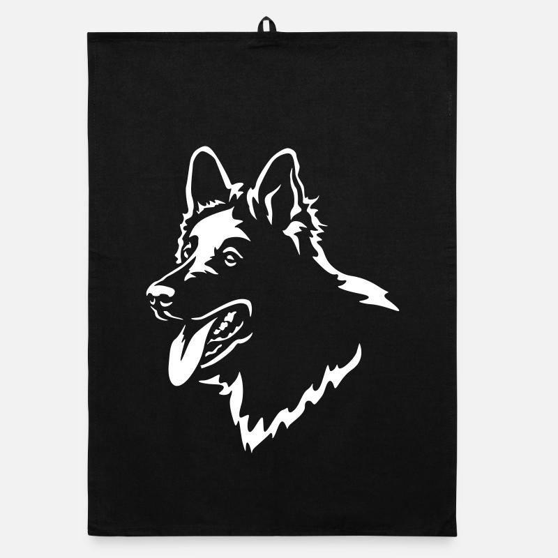 Swiss Shepherd Head Organic dish towel