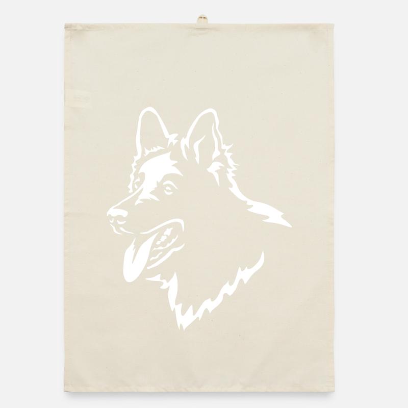 Swiss Shepherd Head Organic dish towel