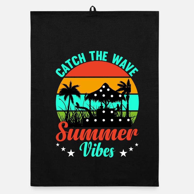 Summer Summer Catch the Wave Organic dish towel