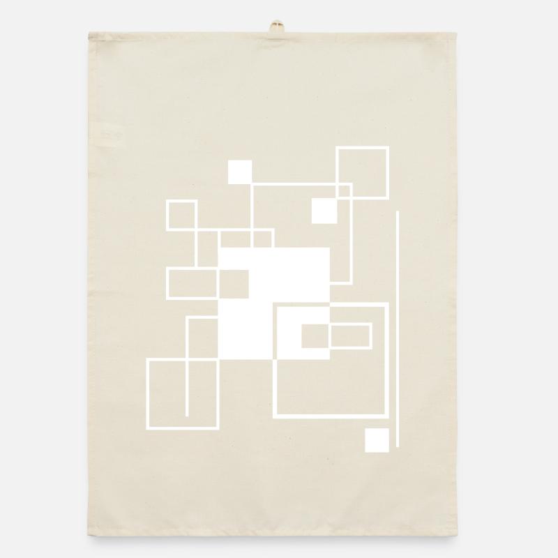 Geometric Gridline Mosaic composition Organic dish towel