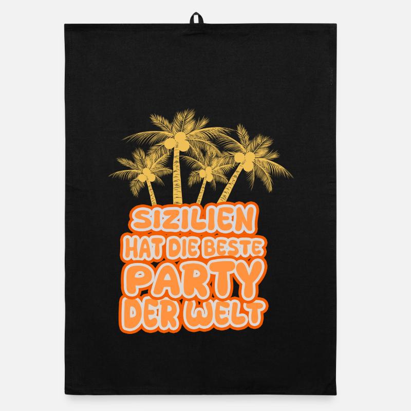 Sicily as a holiday Organic dish towel