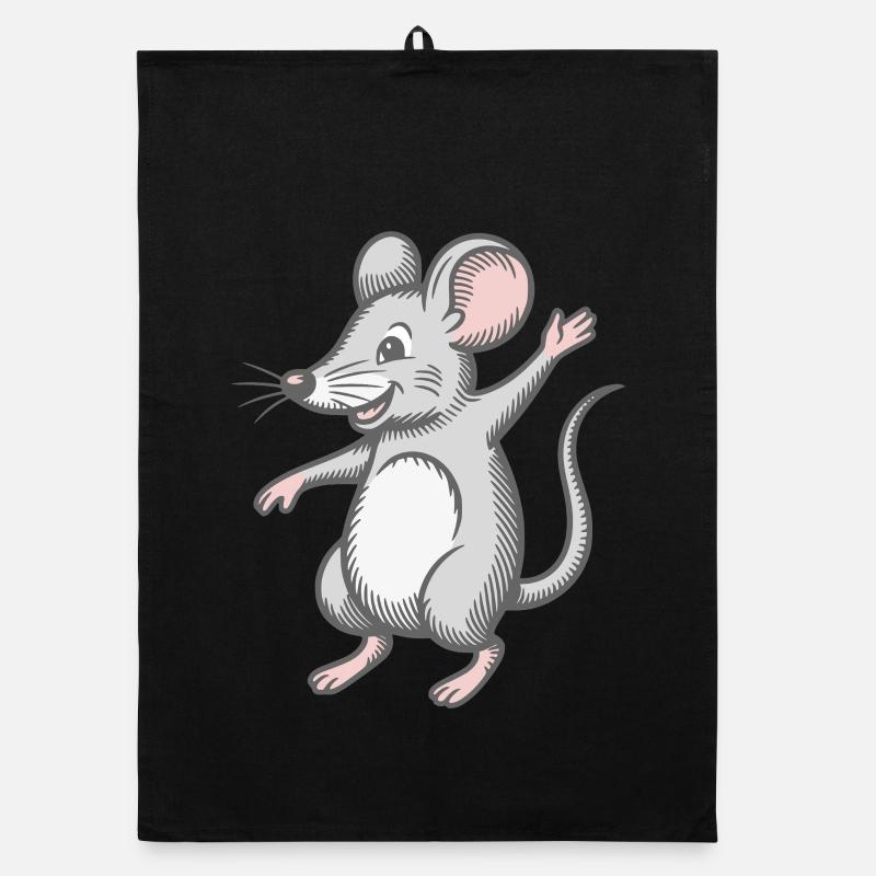 Happy mouse dancing laughing dancing laughing happy Organic dish towel