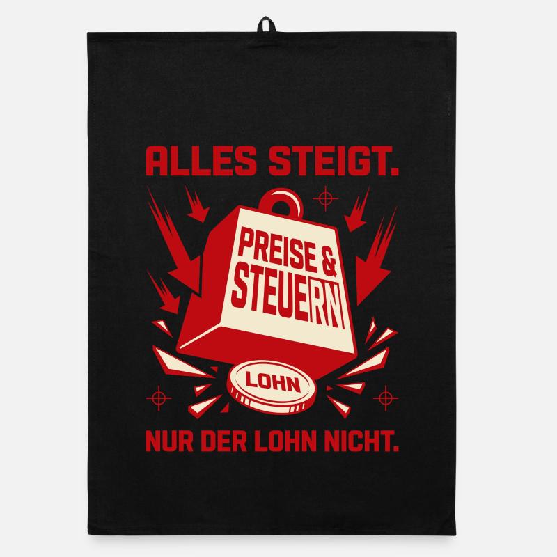 Everything rises except the wages Organic dish towel