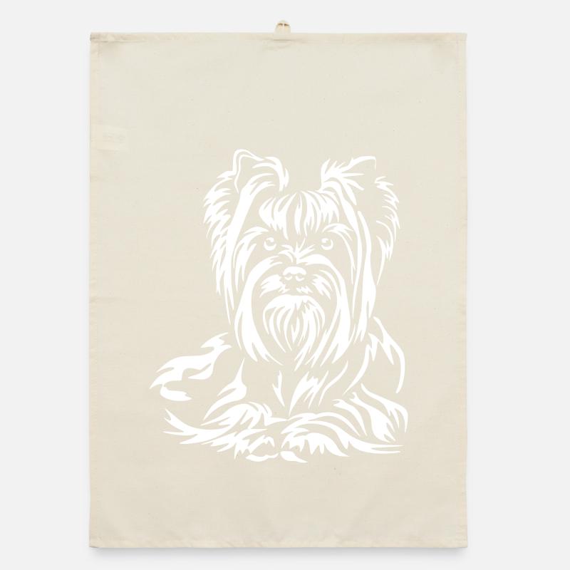 Yorkshire Terrier « Édition noire » Torchon bio
