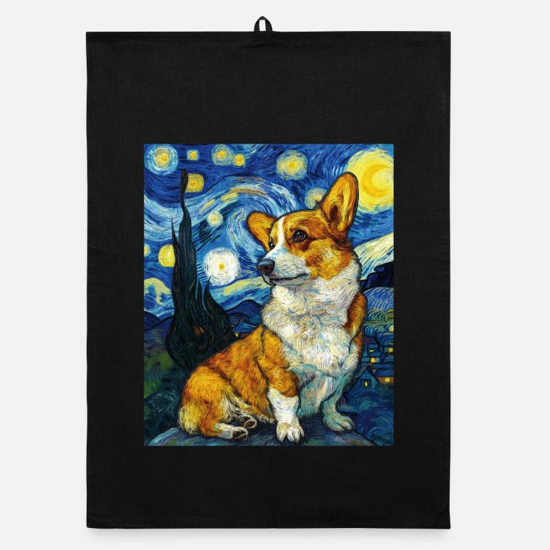 Welsh Corgi Pembroke Organic Geschirrtuch