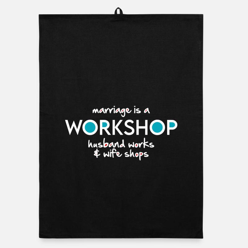 Workshop (dark) Organic dish towel