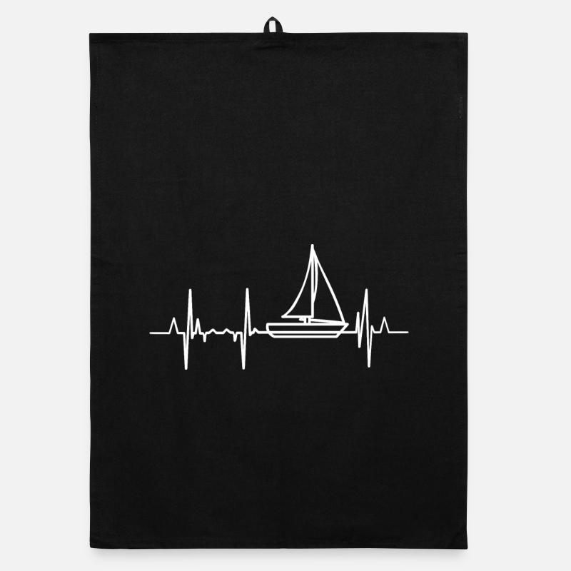 Sailing Heartbeat Organic dish towel