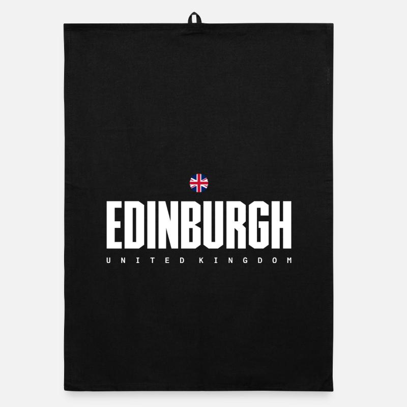 Edinburgh - Organic dish towel - black