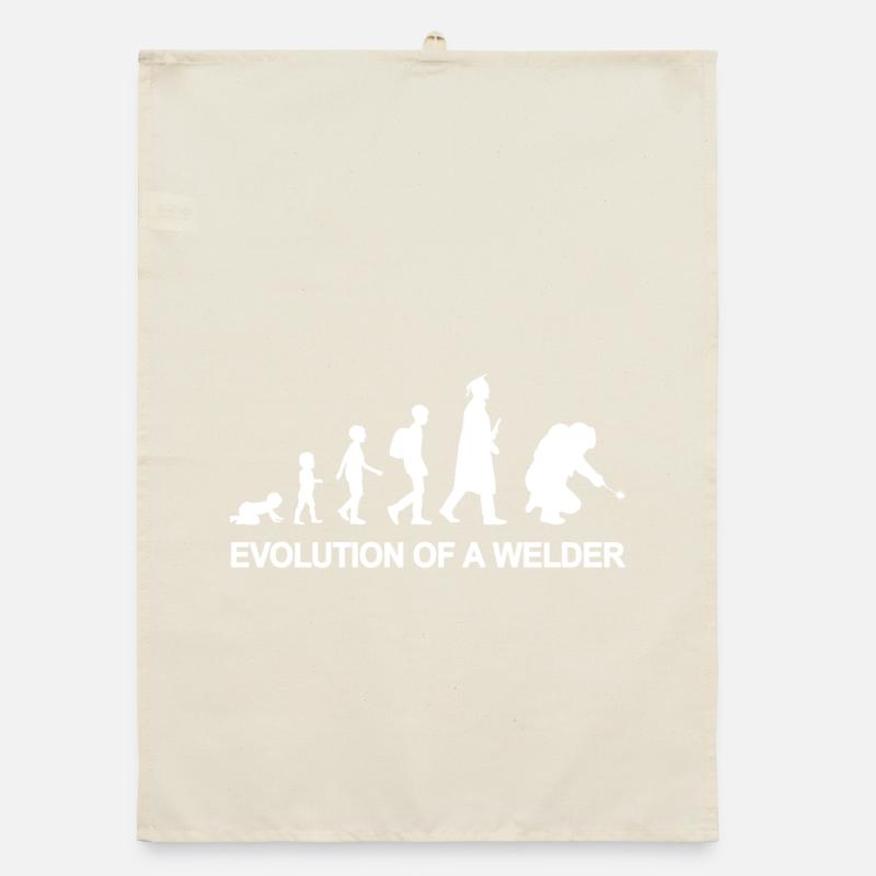 Evolution of a welder Organic dish towel