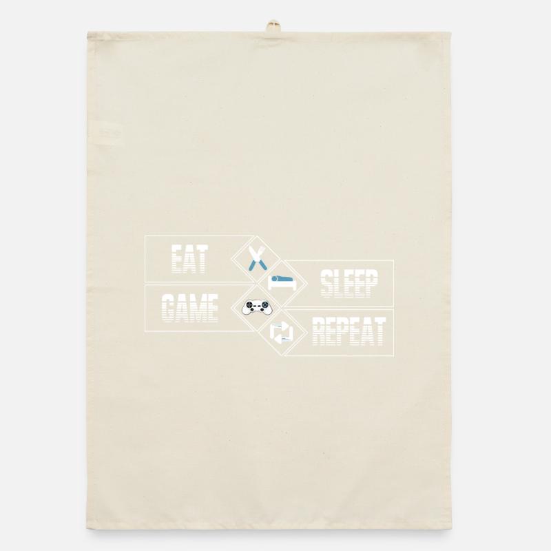PC Gaming - Eat Sleep Game Repeat Organic Geschirrtuch