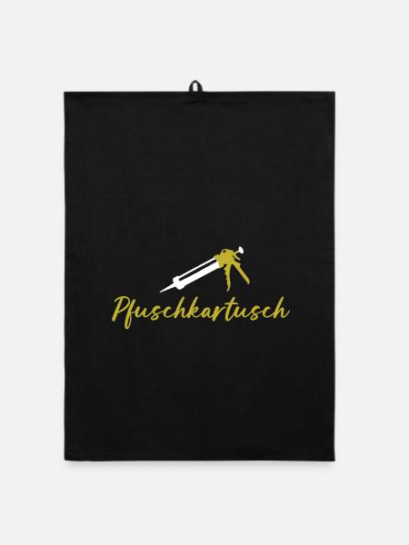 Pfuschkartusch für Handwerker - Organic Geschirrtuch - Schwarz - Vorne