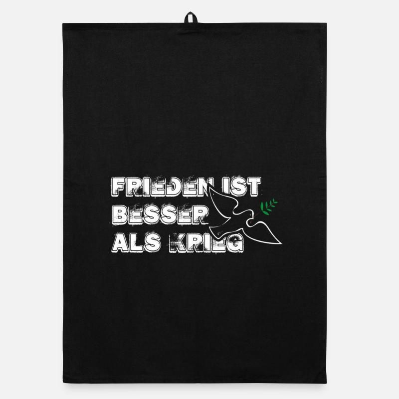 Frieden ist besser als Krieg | with Bird Organic Geschirrtuch