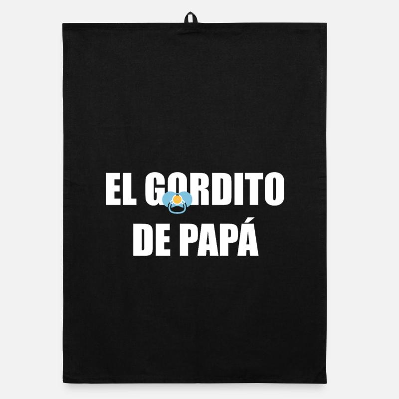 Daddy's Chubby in WHITE Organic dish towel
