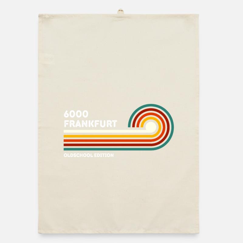 Francfort Chemise Rétro 6000 Code Postal Vintage 70s 80s Torchon bio