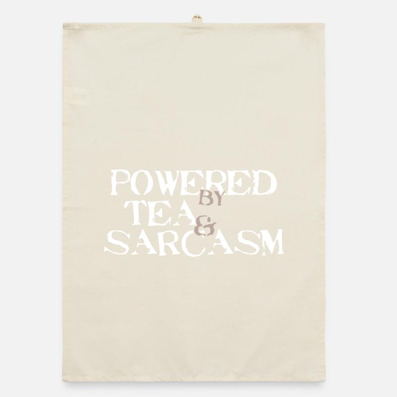 Powered by Tea & Sarcasm Organic Geschirrtuch