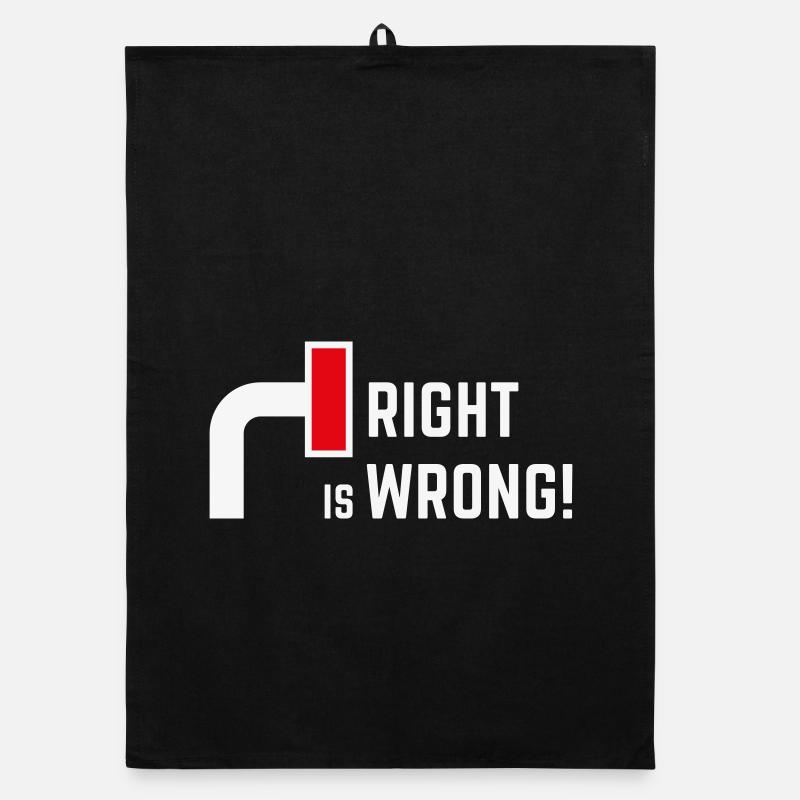 Right Is Wrong! Against Right & Right Parties V2 Organic dish towel