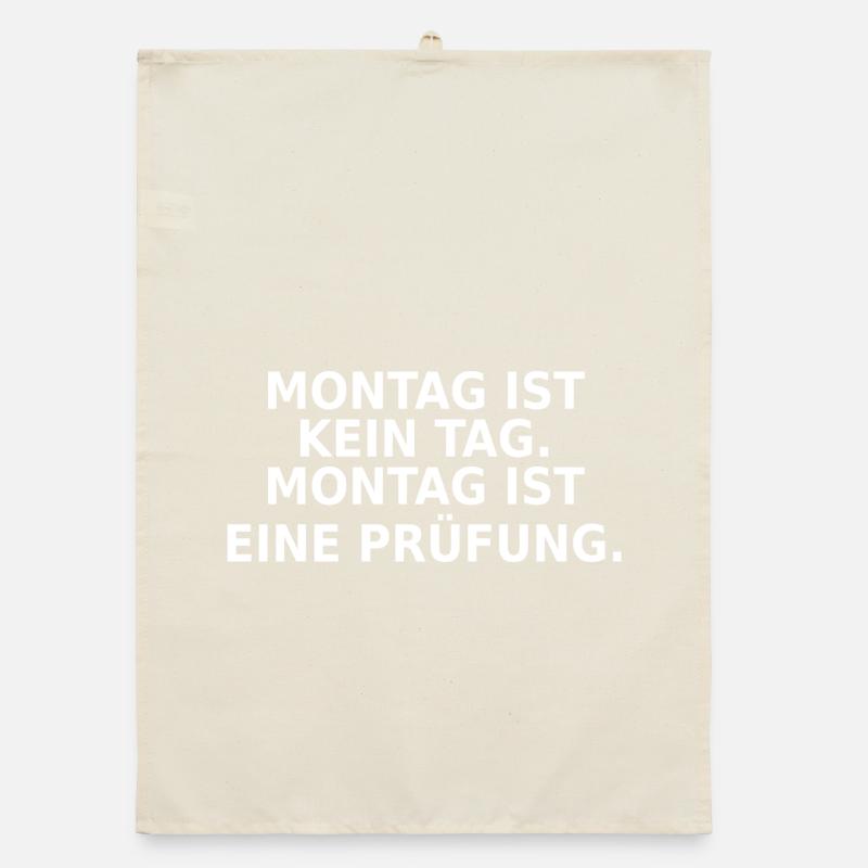 Montag ist eine Prüfung Organic Geschirrtuch