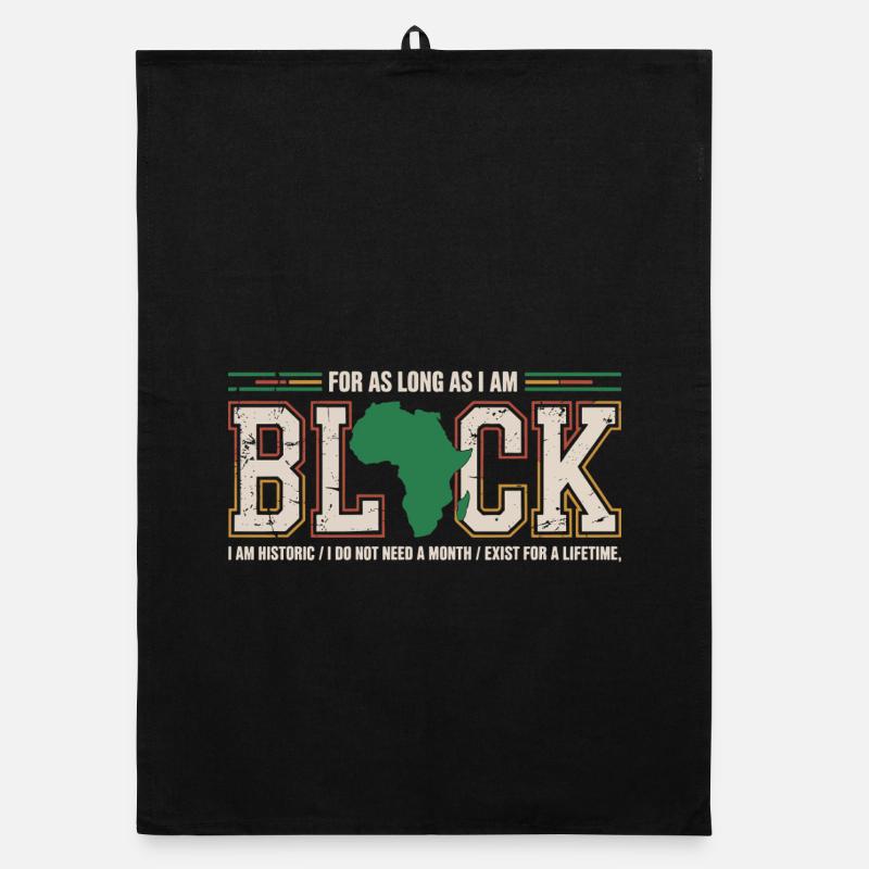 Fierté Afro Black History Month Vintage Torchon bio