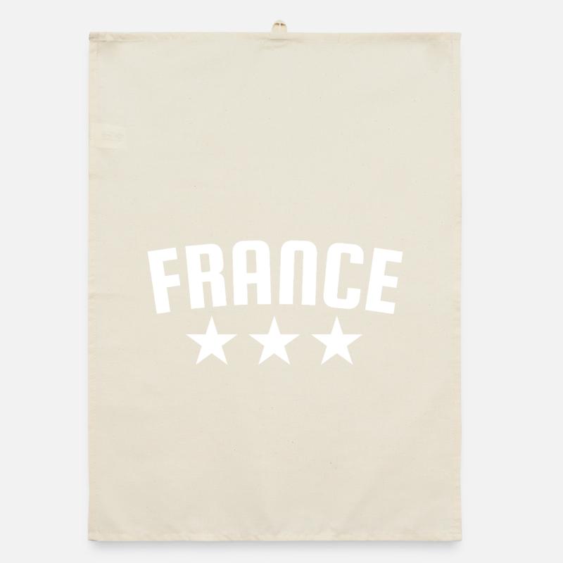 Frankreich 3 Sterne Design Weiss Organic Geschirrtuch