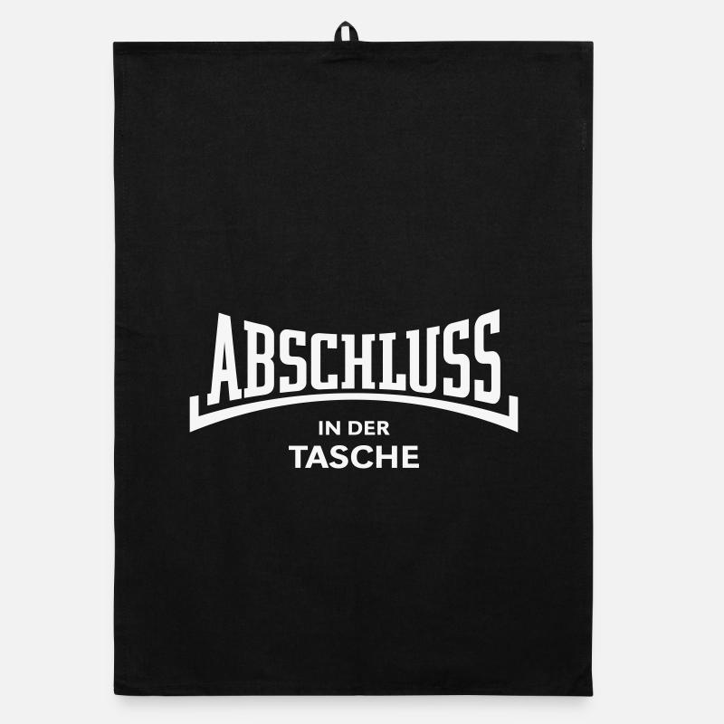 Abschluss In Der Tasche! (Schulabschluss Konkav W) Organic Geschirrtuch