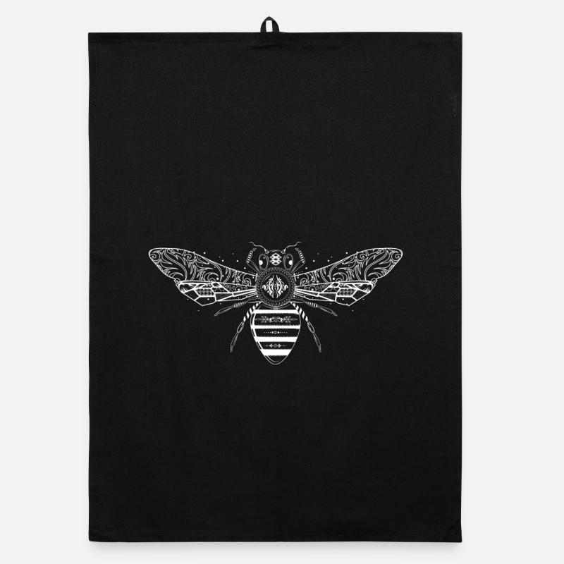 abeille blanche astucieusement conçue Torchon bio