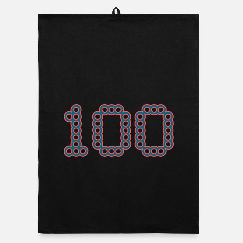 100. 100 ANS. 100e ANNIVERSAIRE. ANNIVERSAIRE 100 Torchon bio
