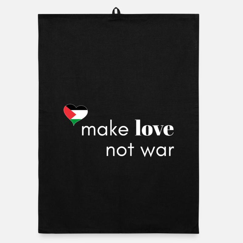 Make Love Not War - Palestine Organic dish towel