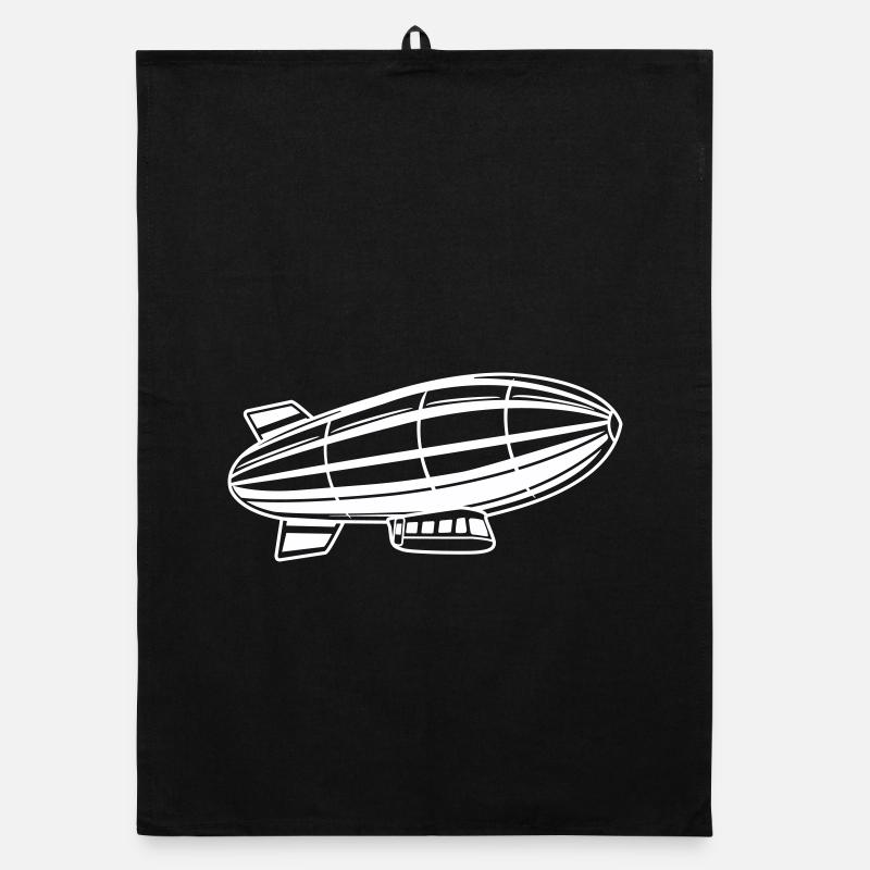 Luftschiff Silhouette Zeppelin Organic Geschirrtuch